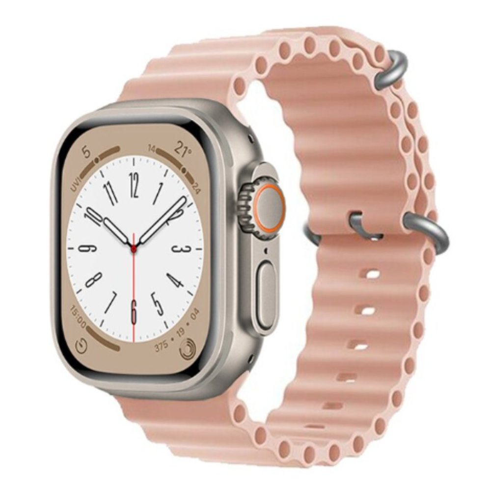 NEW PINK Silicone Ocean Strap for Apple Watch